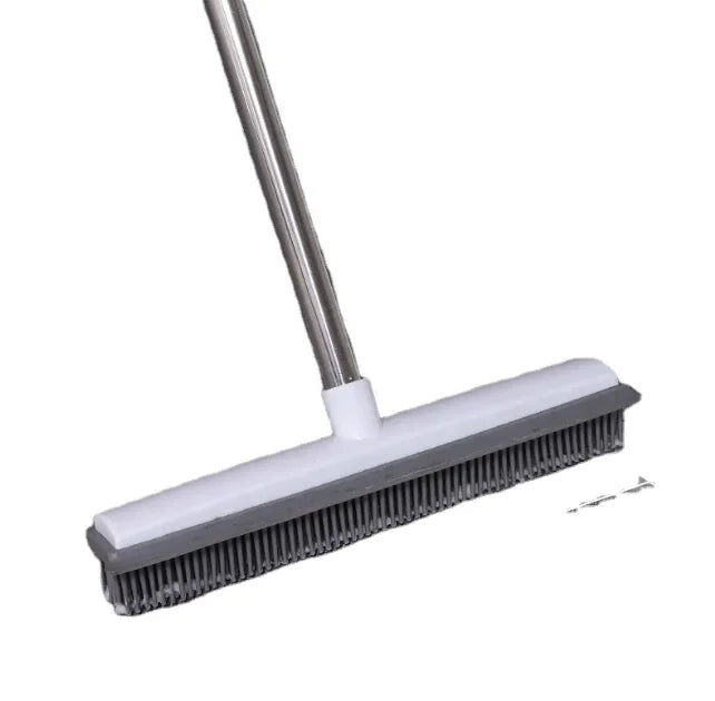 PawClean™ Rubber Broom – For Pet Hair &amp; Dirt