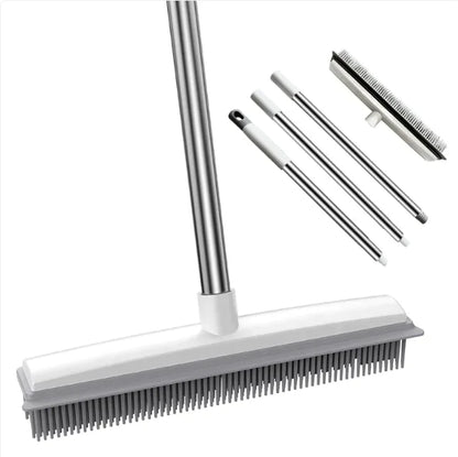 PawClean™ Rubber Broom – For Pet Hair &amp; Dirt
