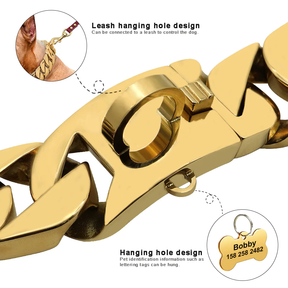 Wiskers & Wag™ BoldBond™ Stainless Steel Collar