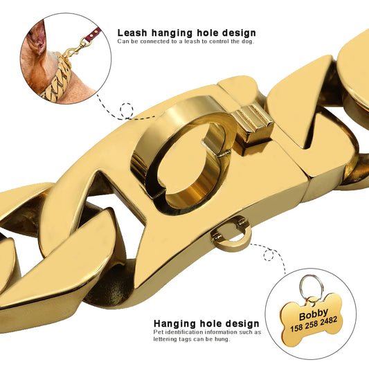 Wiskers &amp; Wag™ BoldBond™ Stainless Steel Collar